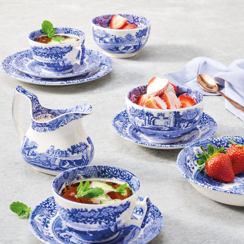 Spode Blue Italian Jumbo Cup & Saucer 20 Oz & Reviews | Wayfair